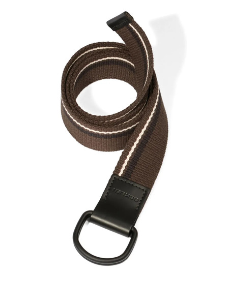  Osklen Box Dots Striped Fabric Belt - Brown 