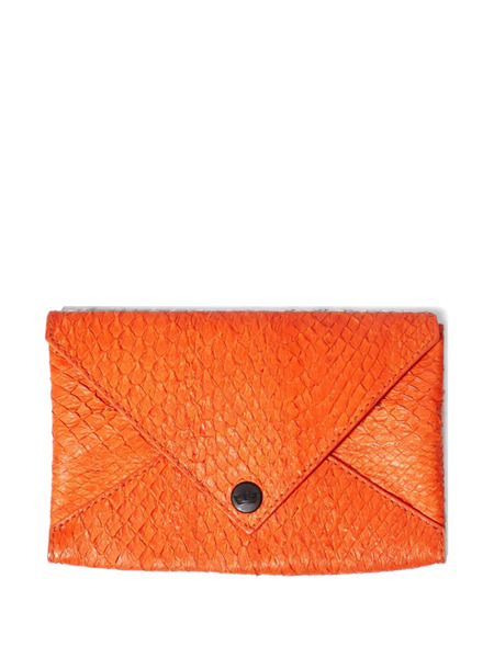  Osklen Buttoned Flap Wallet - Orange 
