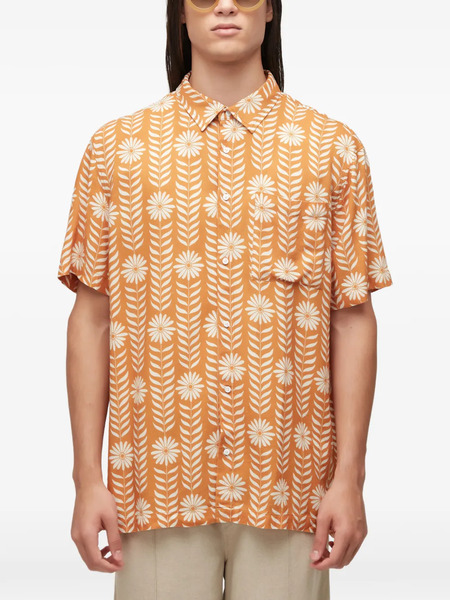  Osklen Daisy Floral-pattern Shirt - Orange 