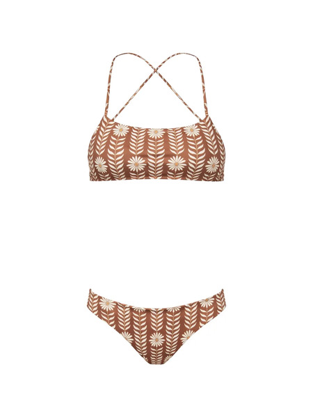  Osklen Daisy Floral String Swimsuit - Brown 