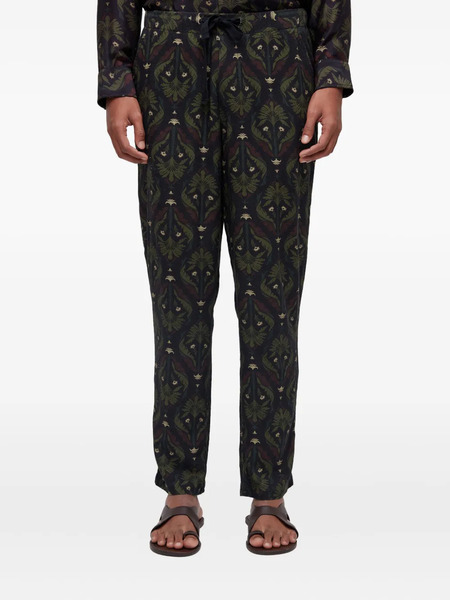  Osklen Damask-pattern Trousers - Black 