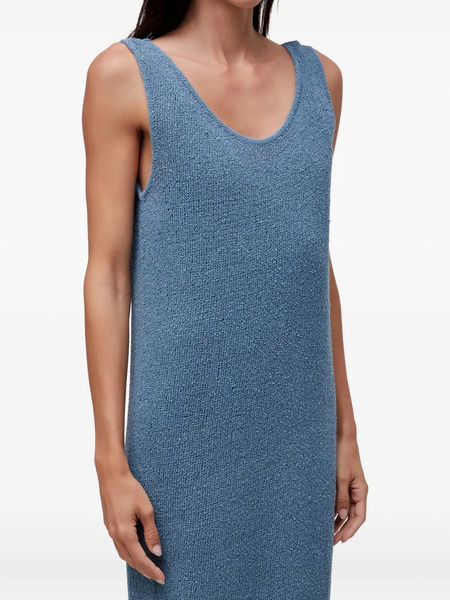  Osklen Knitted Side-split Maxi Dress - Blue 