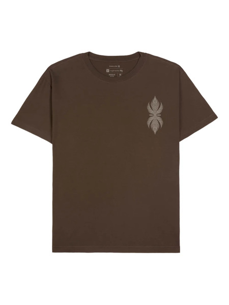  Osklen Leaf-print Crew-neck T-shirt - Brown 