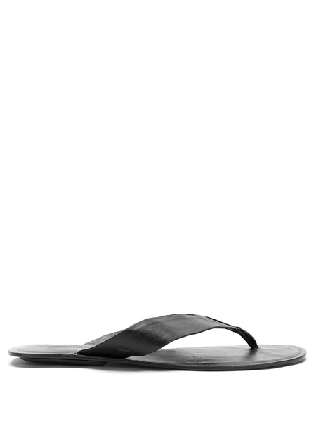  Osklen Leather E-basics Flip Flops - Black 