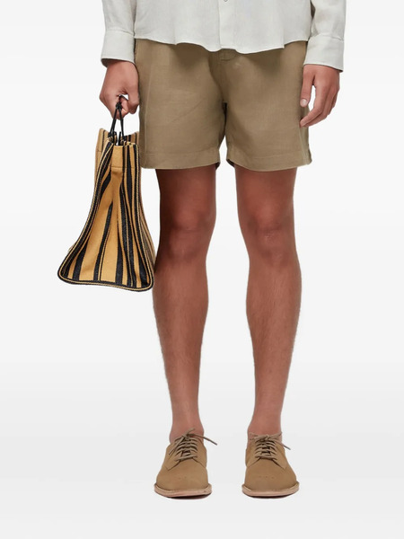  Osklen Linen Tailored Shorts - Neutrals 