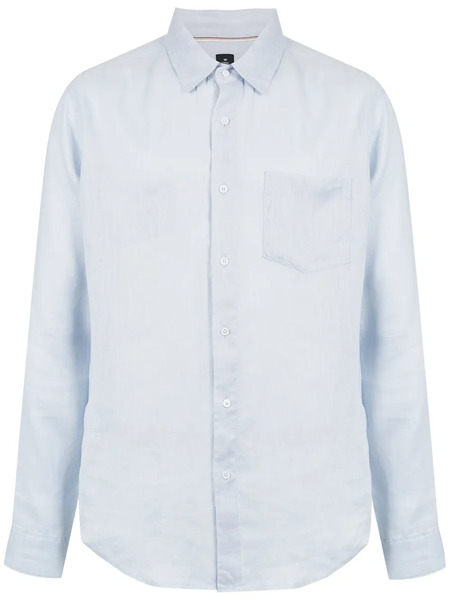  Osklen Long Sleeved Linen Top - Blue 