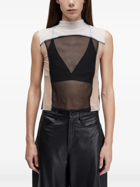  Osklen Mesh Sleeveless Top - Black 
