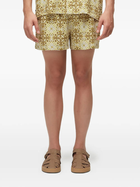  Osklen Pj Patterned Drawstring Shorts - Neutrals 