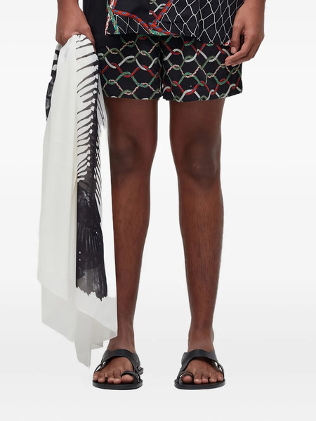  Osklen Rope-pattern Drawstring Shorts - Black 