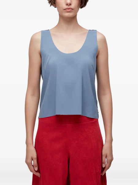  Osklen Superlight Scoop-neck Top - Blue 