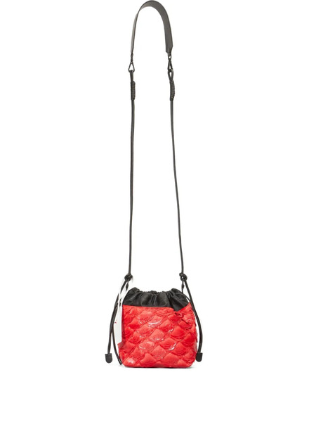  Osklen Taira Textured-leather Drawstring Shoulder Bag 