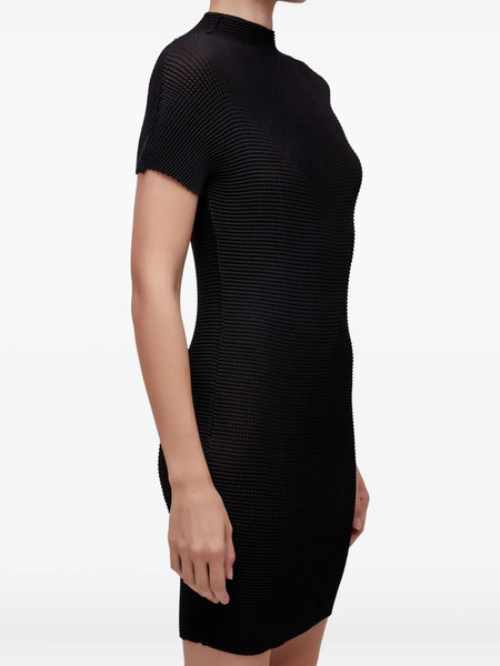  Osklen Textured Mini Dress - Black 