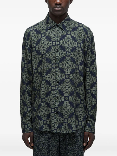  Osklen Tile-print Shirt - Green 