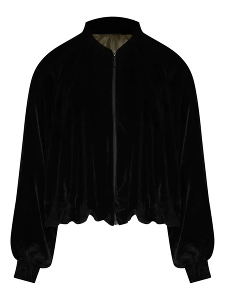  Osklen Velvet Bomber Jacket - Black 