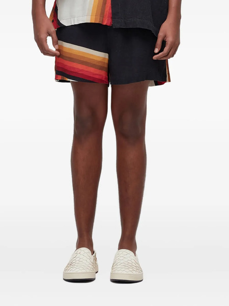  Osklen Wave-pattern Drawstring Shorts - Black 