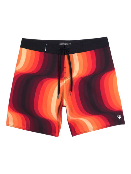  Osklen Wave-pattern Swim Shorts - Red 