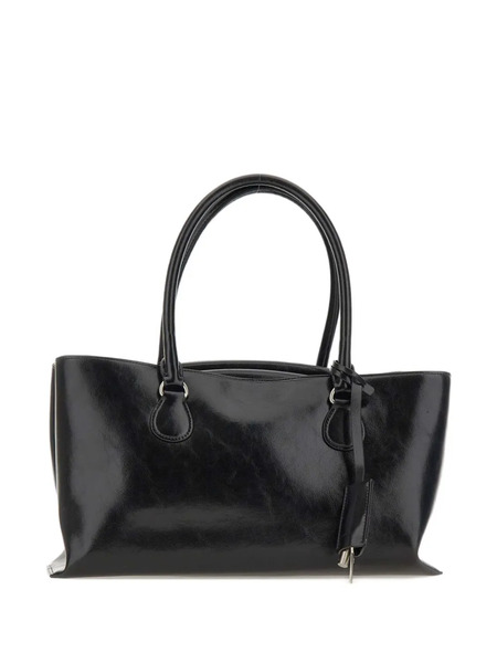  Osoi Double-handle Leather Tote Bag - Black 