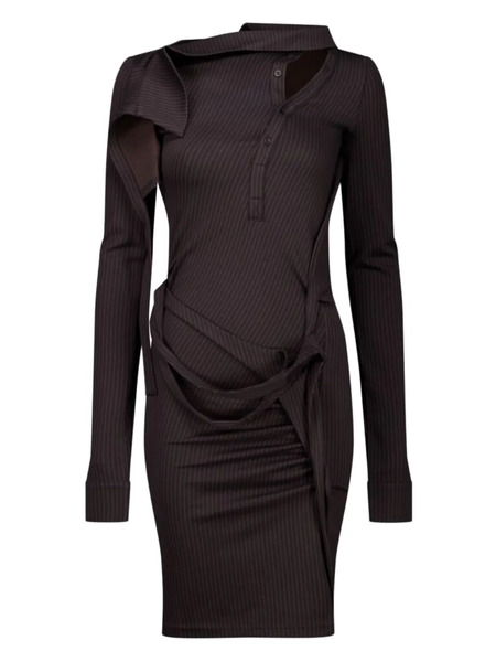  Ottolinger Ada Pinstriped Mini Dress - Black 