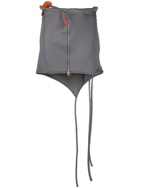  Ottolinger Asymmetric-hem Zip-up Miniskirt - Grey 