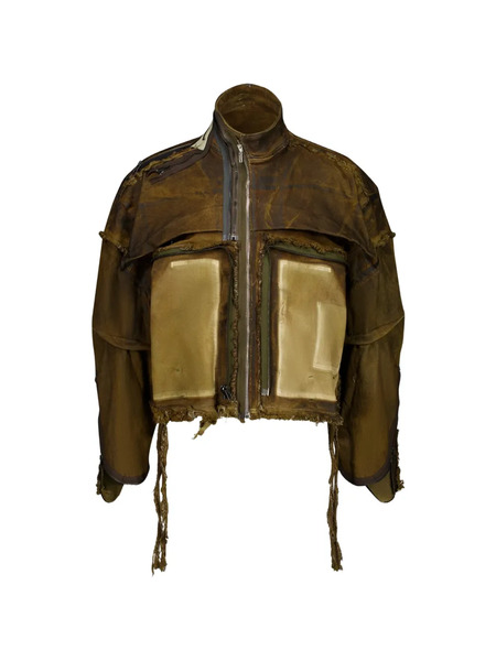  Ottolinger Cropped Denim Jacket - Green 