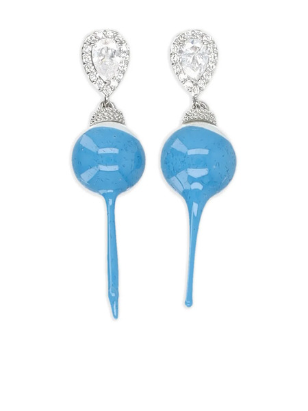  Ottolinger Crystal-embellished Drop Earrings - Silver 
