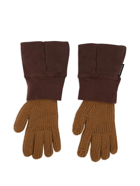  Ottolinger Deconstructed Sleeve Gloves - Brown 