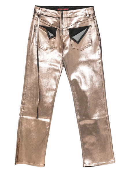  Ottolinger Metallic-panel Jeans - Pink 