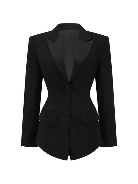  Oude Waag Button Notched Blazer - Black 