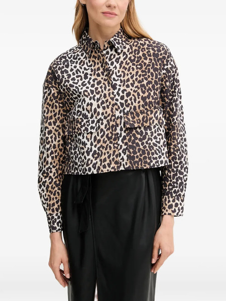  Oui Animal-print Shirt - Neutrals 