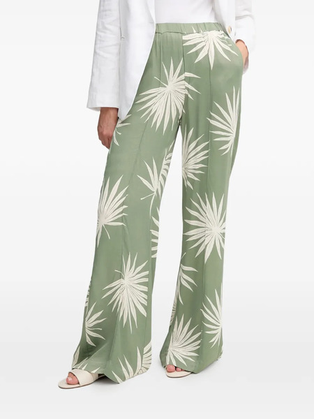  Oui Floral Palazzo Pants - Green 