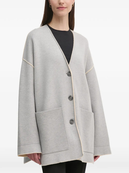  Oui Patch Pocket Cardigan - Grey 