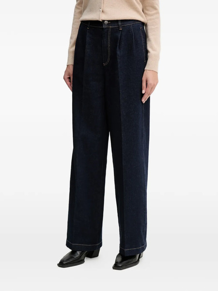  Oui Pleated Denim Jeans - Blue 