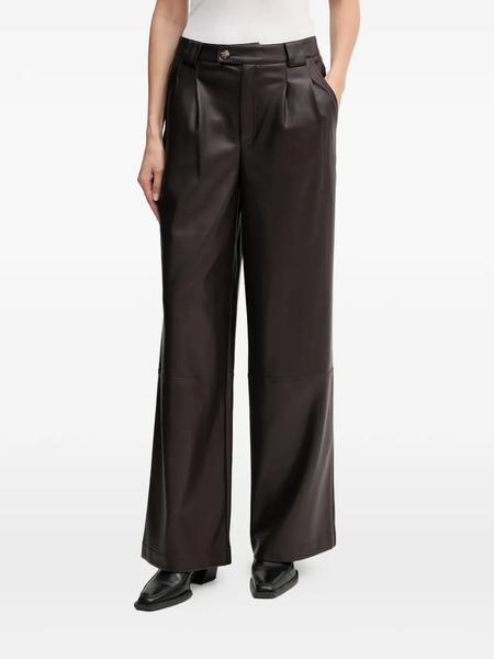 Oui Pleated Trousers - Brown 