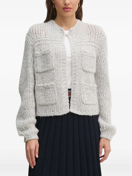  Oui Pocket Embellished Knitwear - Grey 