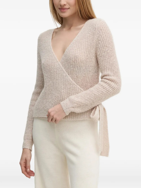 Oui Wrap Tie Cardigan - Neutrals 