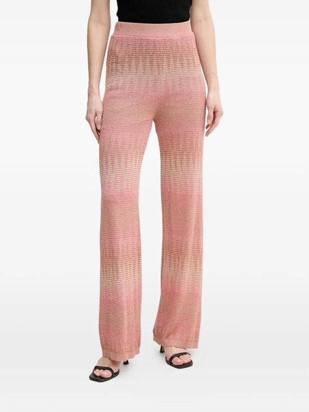  Oui Zig-zag-design Trousers - Pink 