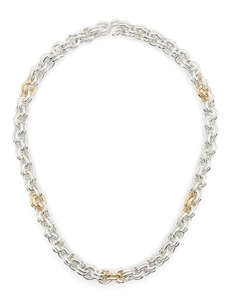  Ouie 14k Yellow Gold Keychain Necklace - Silver 