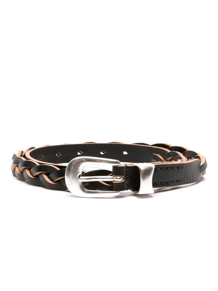  Our Legacy Braided Leather Belt - Black 