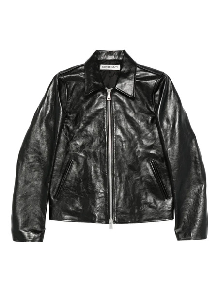  Our Legacy Leather Zip-front Jacket - Black 