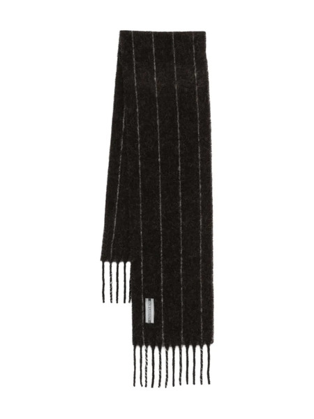  Our Legacy Pinstriped Fringe Scarf - Brown 