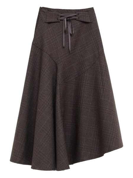  Our Legacy Waltz Check-pattern Midi Skirt - Brown 