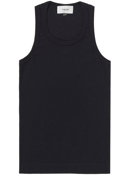 Pace Waffle-knit Tank Top - Black 