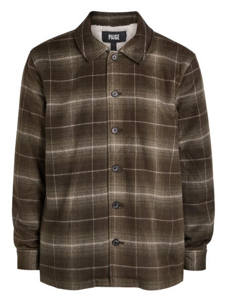  Paige Telford Plaid-pattern Button Shirt Jacket - Green 