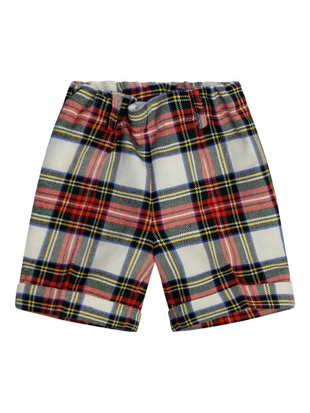  Paio Crippa Tartan Shorts - White 