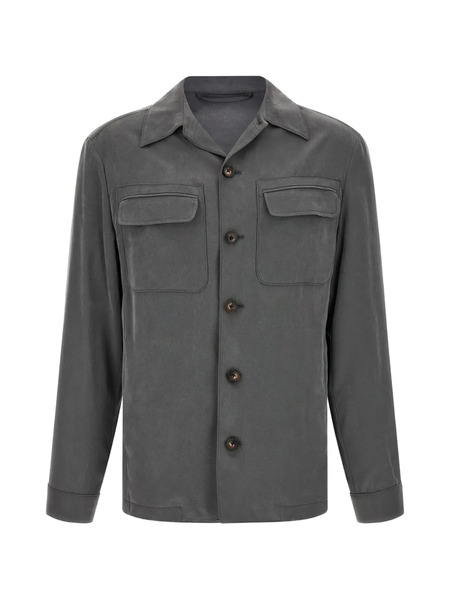  Pal Zileri Buttoned Pocket Overshirt - Grey 