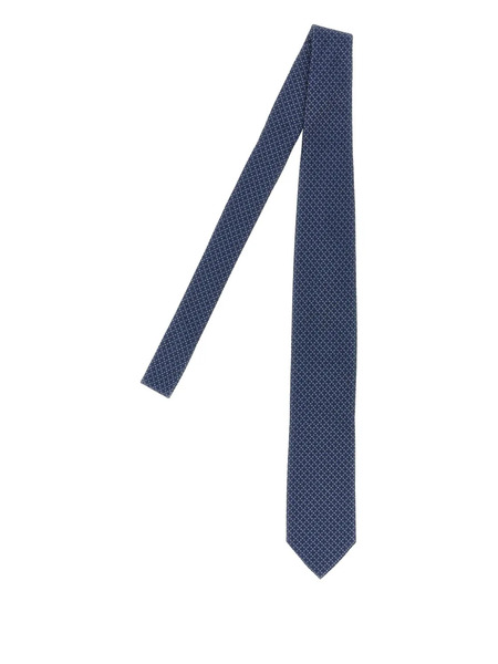  Pal Zileri Patterned Jacquard Tie - Blue 