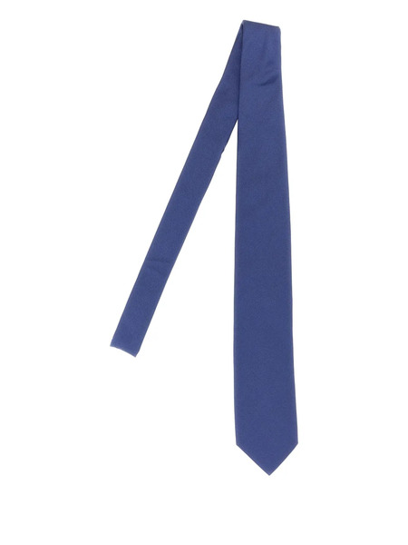  Pal Zileri Ribbed Silk Tie - Blue 