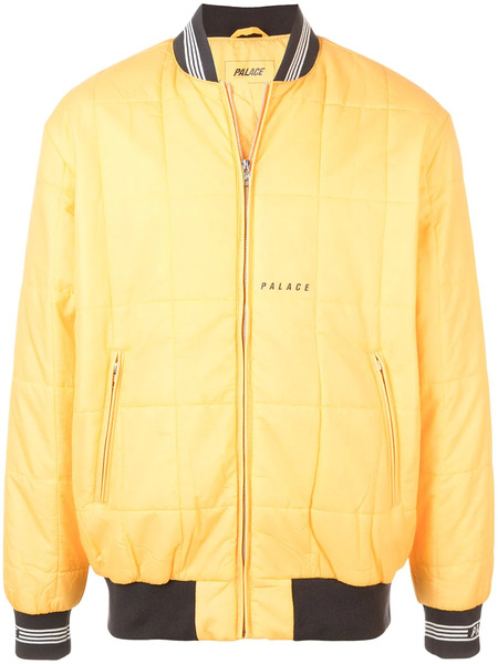  Palace Q-bomber Quilted Bomber Jacket - Yellow 