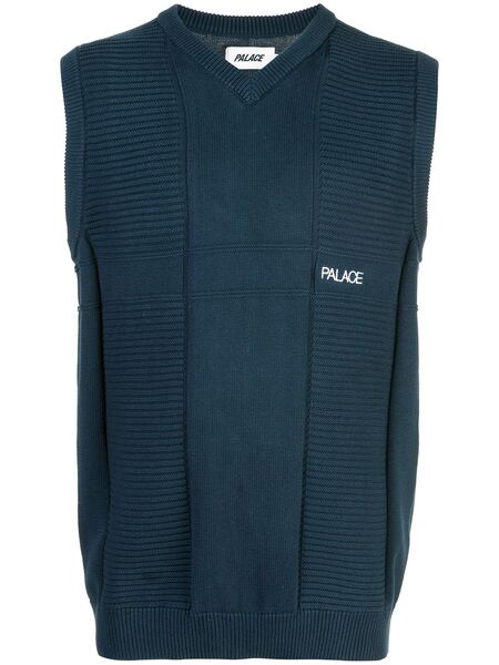  Palace Retire Flex Knitted Vest - Blue 