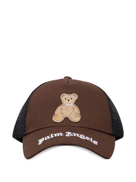  Palm Angels Bear Embroidered Hat - Brown 